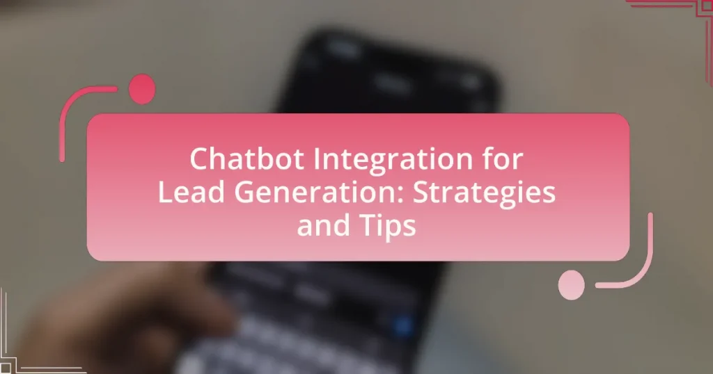 Chatbot Integration for Lead Generation: Strategies and Tips