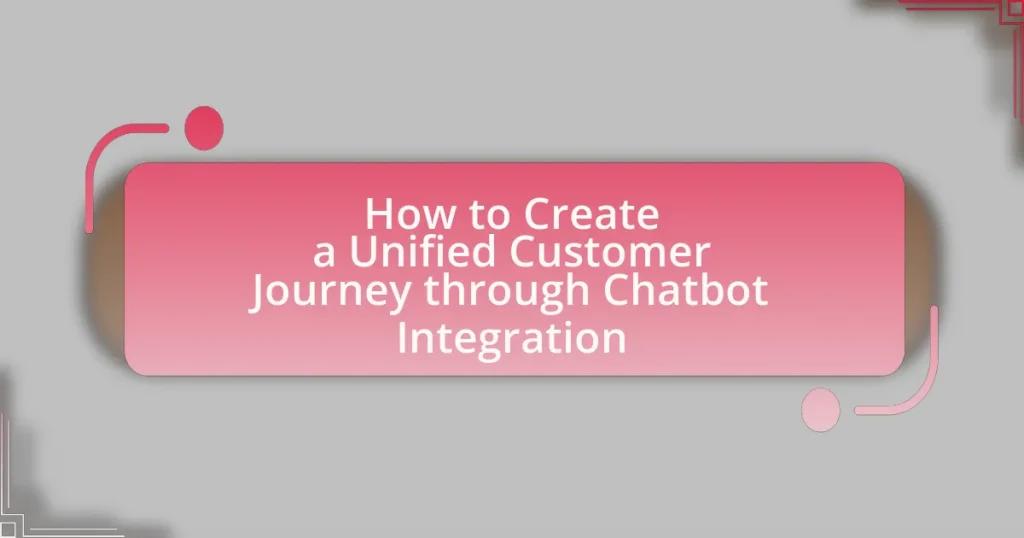 How to Create a Unified Customer Journey through Chatbot Integration