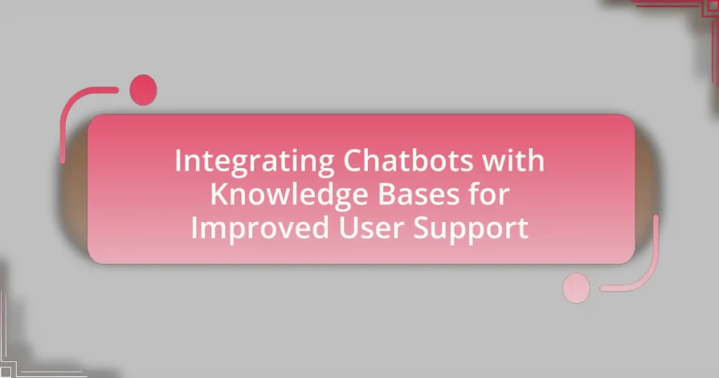 Integrating Chatbots with Knowledge Bases for Improved User Support