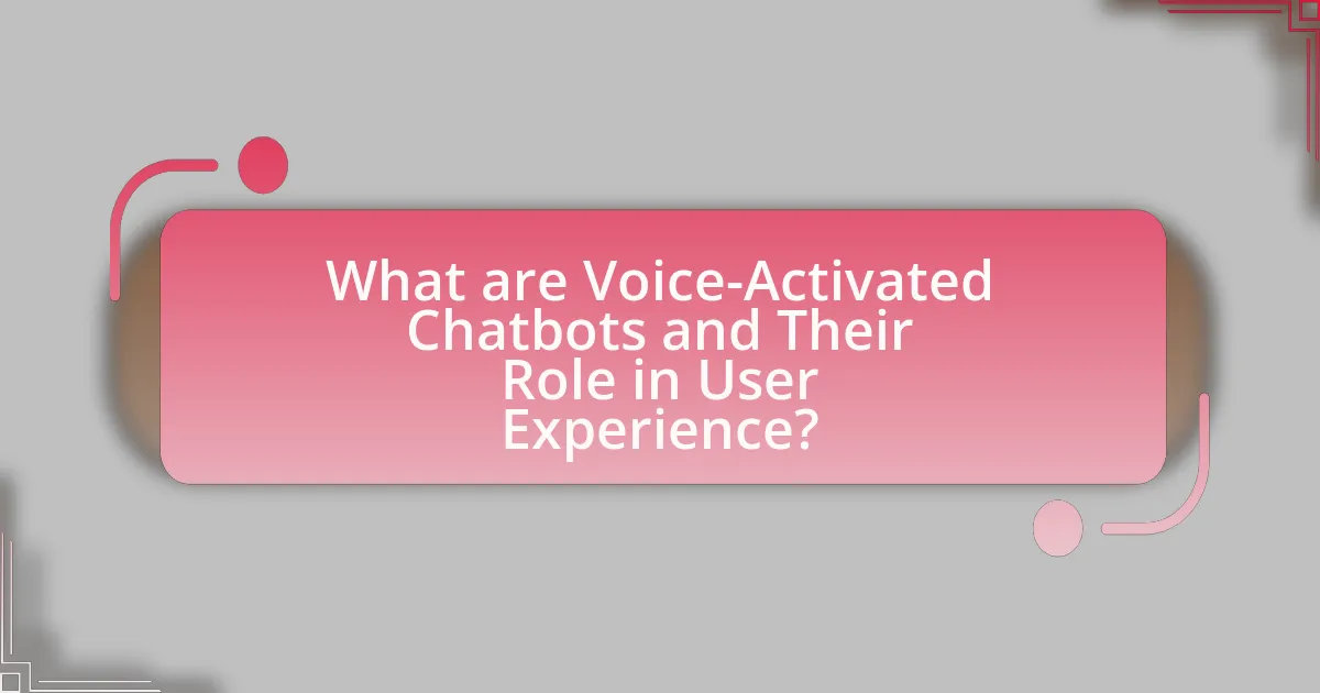 What are Voice-Activated Chatbots and Their Role in User Experience?