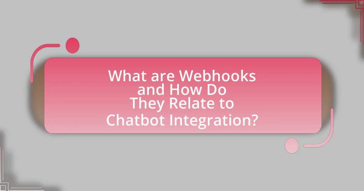 What are Webhooks and How Do They Relate to Chatbot Integration?
