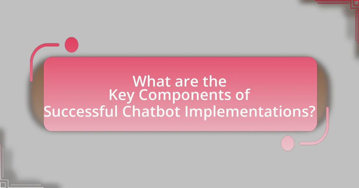 What are the Key Components of Successful Chatbot Implementations?