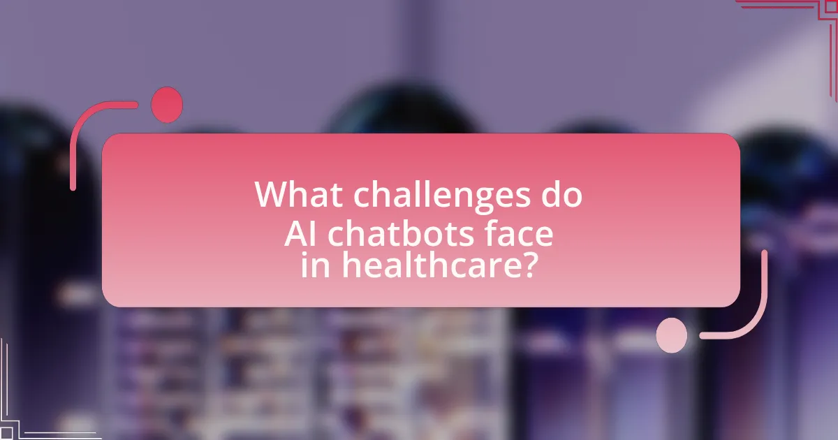 What challenges do AI chatbots face in healthcare?