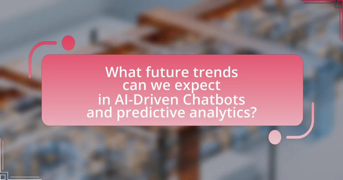 What future trends can we expect in AI-Driven Chatbots and predictive analytics?