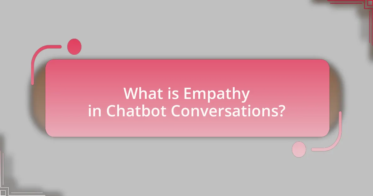 What is Empathy in Chatbot Conversations?