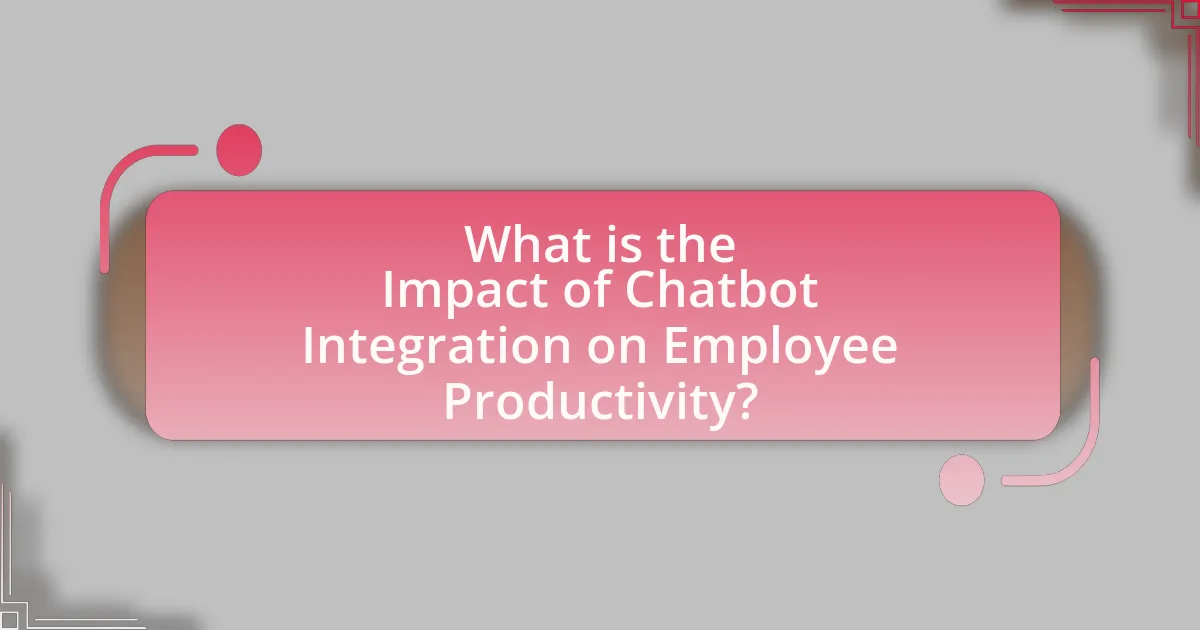 What is the Impact of Chatbot Integration on Employee Productivity?