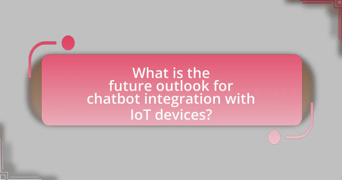 What is the future outlook for chatbot integration with IoT devices?